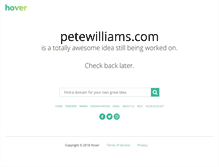 Tablet Screenshot of petewilliams.com